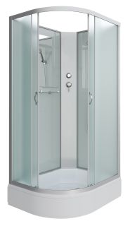 Душевая кабина Niagara NG-33184-14RBK 110x80см серебро/матовое